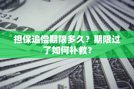 济南担保追偿期限多久？期限过了如何补救？