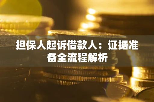 济南担保人起诉借款人：证据准备全流程解析