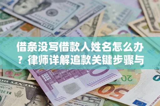 济南借条没写借款人姓名怎么办？律师详解追款关键步骤与证据链构建